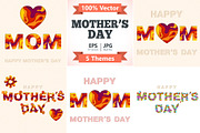 Mothers Day Invitation Cards, a Decorative Illustration by TAlex (Thumbnail 1 of 6)