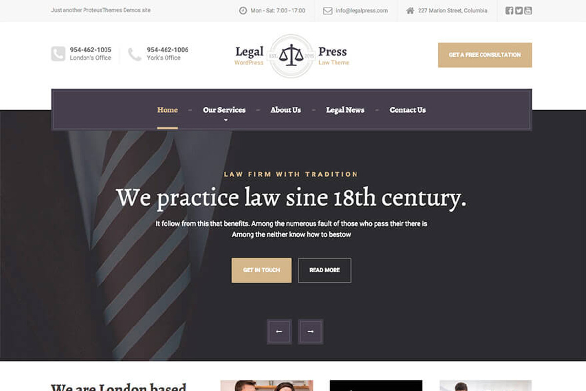 LegalPress - Law and Attorney, a WordPress Template by ProteusThemes