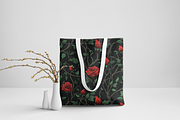 Gothic Roses Seamless Patterns, a Pattern Graphic by Curve Design (Thumbnail 3 of 7)