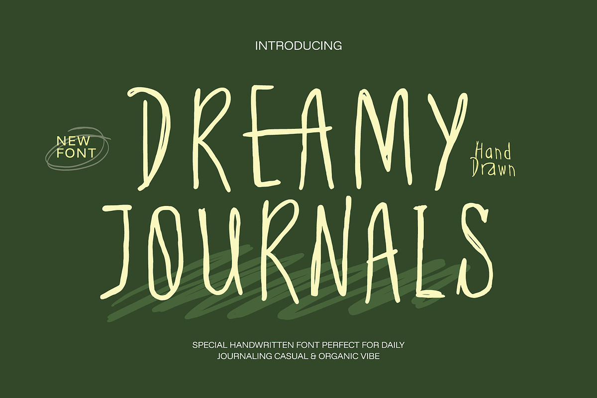Dreamy journals - Casual Handwritten, a Handwritten Font by Lettermine (Photo 1 of 10)
