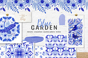 Blue Garden floral collection, an Object Graphic by DariSmartArt (Thumbnail 1 of 11)