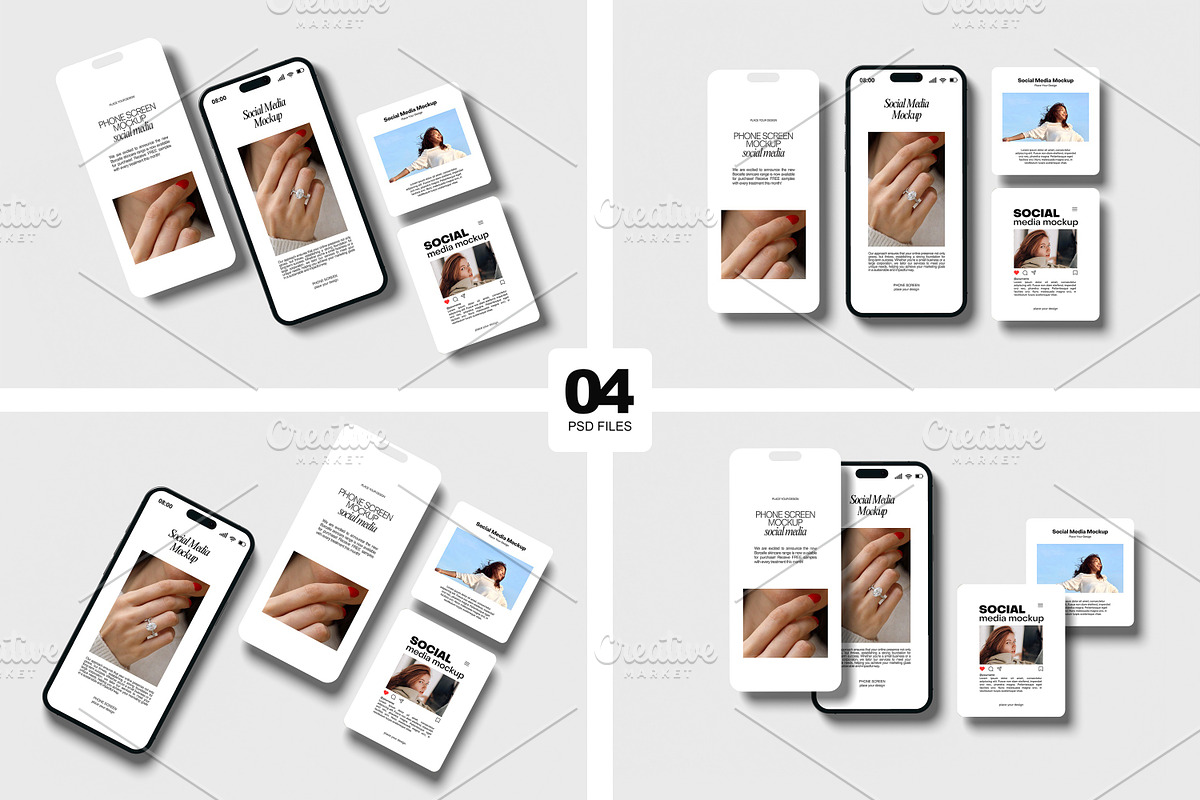 Social Media Mockup, an iPhone Mockup by Graphicell (Photo 1 of 5)