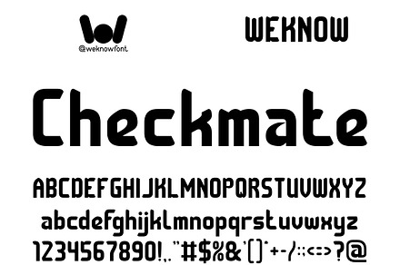 Checkmate font