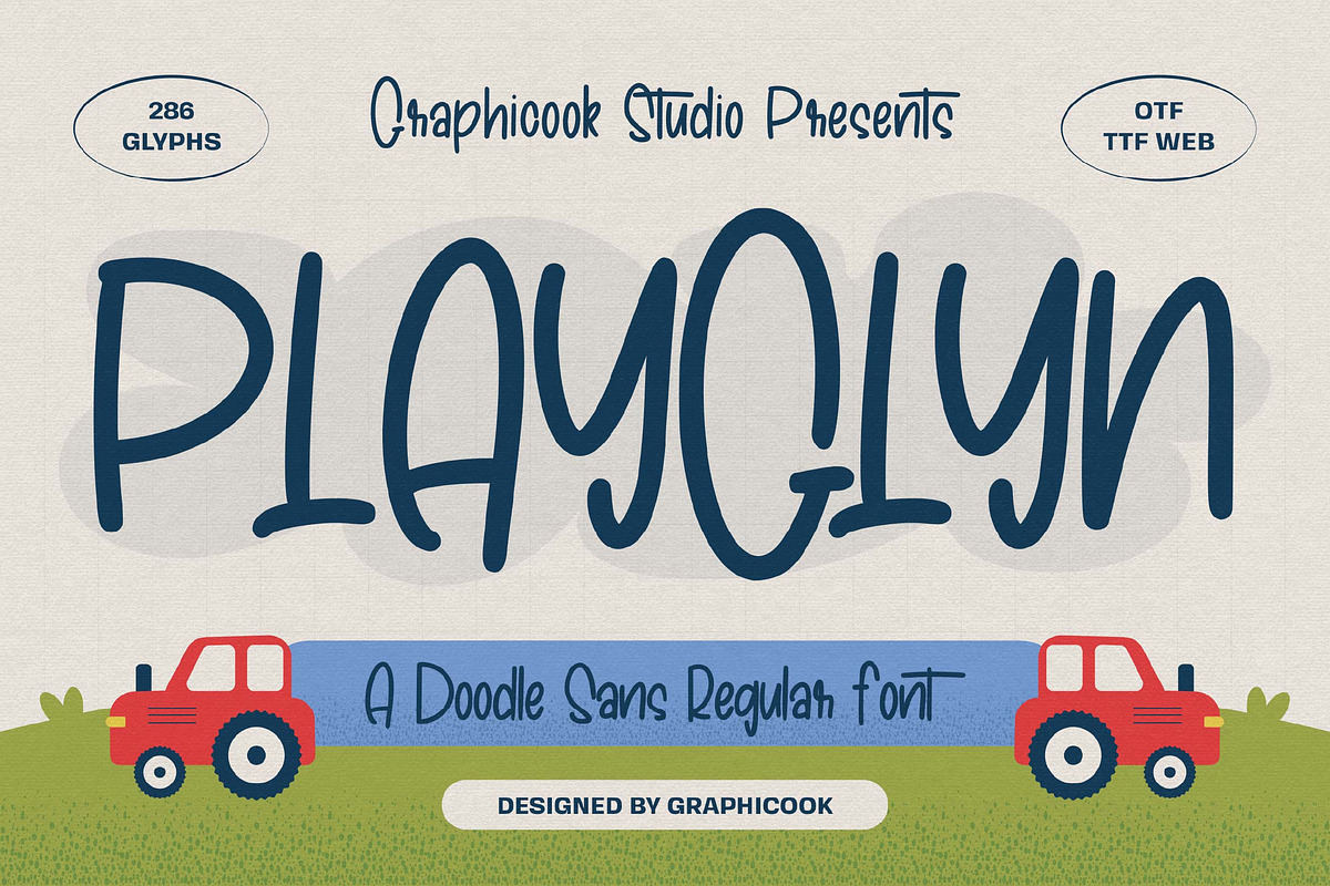 Playglyn, a Handwritten Font by graphicook (Photo 1 of 10)