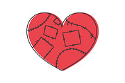 Heart with Stitches T Shirt Design, a Design Template by PsychocheArt (Thumbnail 2 of 3)