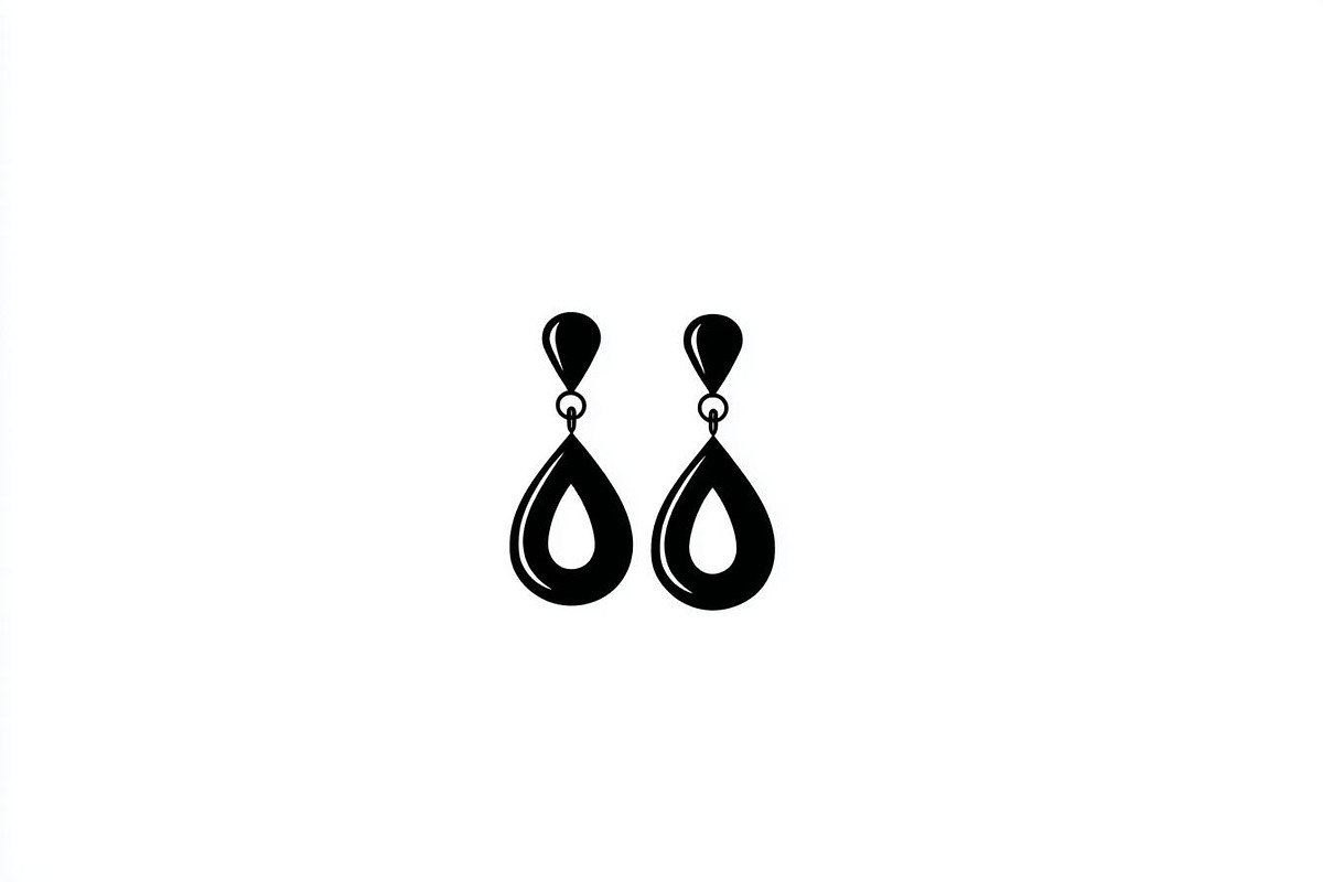 Elegant Jhumka Earrings Silhouette B, a Graphic by balal (Photo 2 of 13)