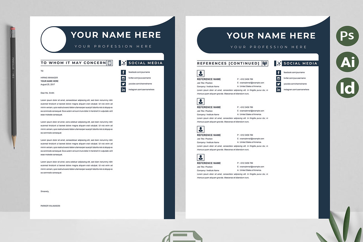 Black and White Resume Template, a Resume Template by Attractive Resume (Photo 3 of 3)