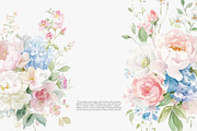 Romantic pastel floral clipart set, a Decorative Illustration by Patishop Art (Thumbnail 2 of 9)