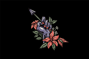 Arrow and Flowers, an Object Illustration by nomlimo.com
