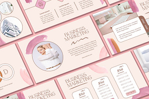 Brush Pink Powerpoint Template, a Presentation Template by SKY CREATION