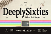 DeeplySixties Retro Serif Family, a Serif Font by Maulana Creative (Thumbnail 1 of 7)