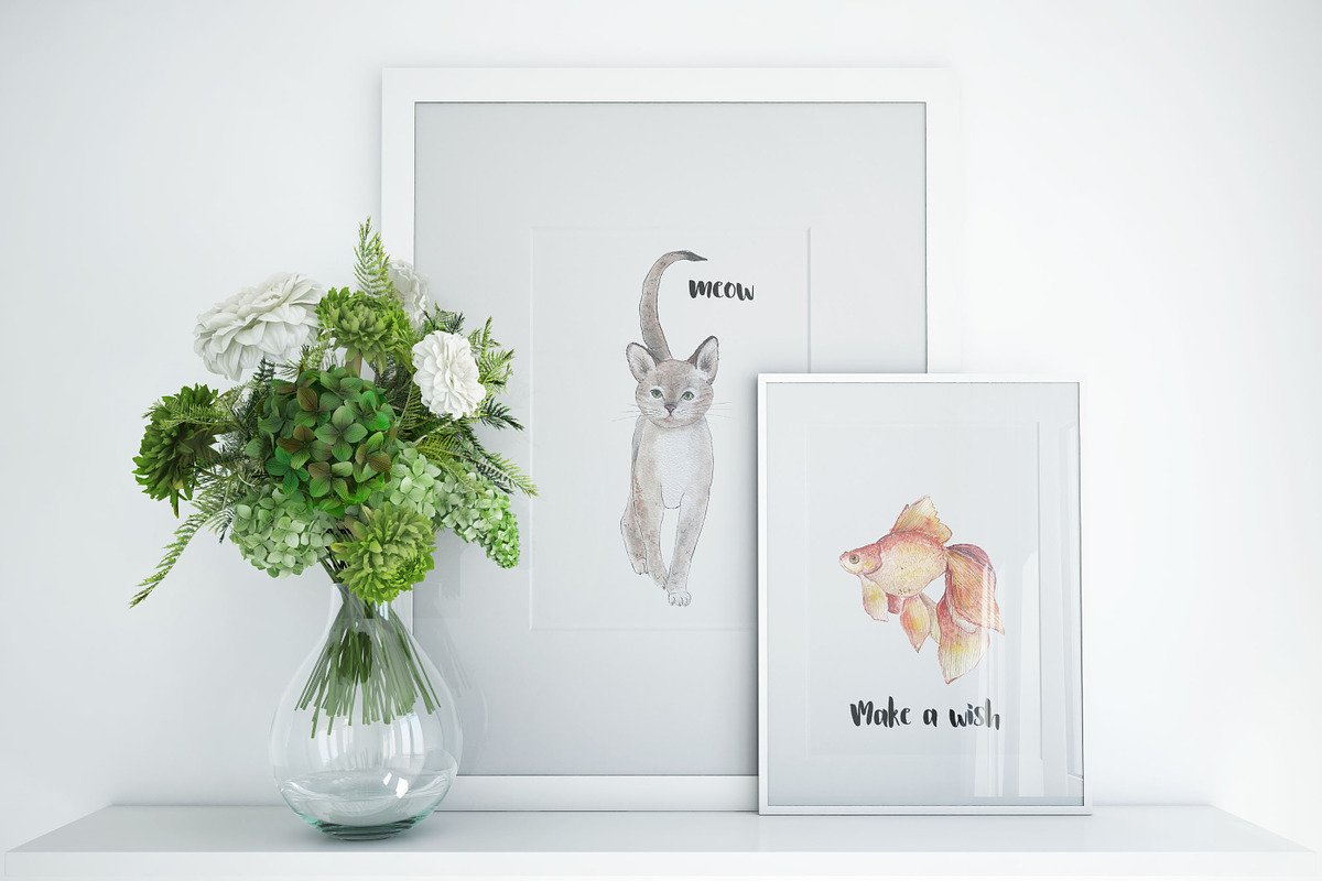 PETS. Watercolor set, an Animal Illustration by digital_essence (Photo 5 of 5)