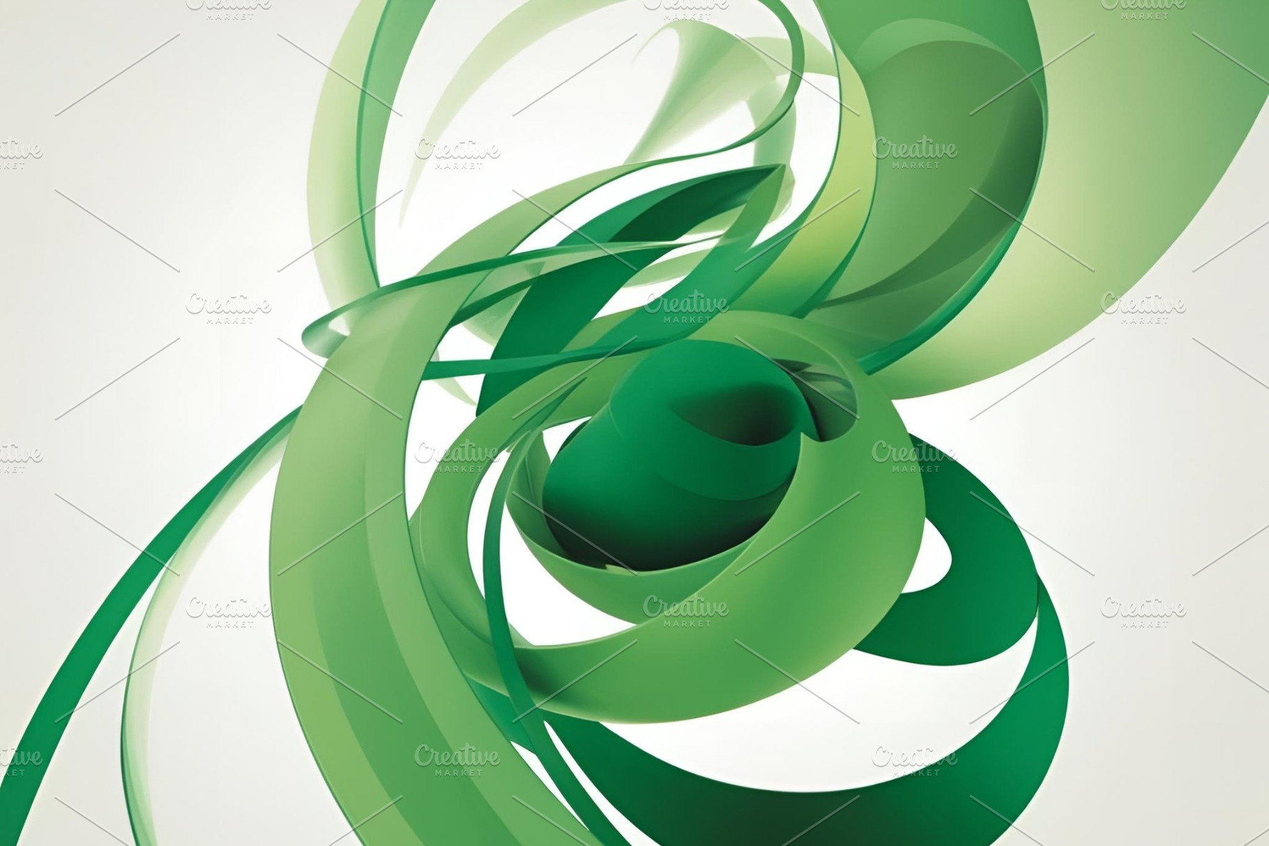3d green abstract background swirls, an Abstract Photo by ComfortQ