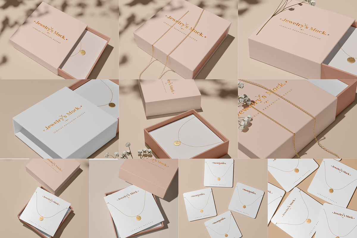 Jewelry box mockup bundle, a Cups & Container Mockup by Mockthethics. (Photo 2 of 12)