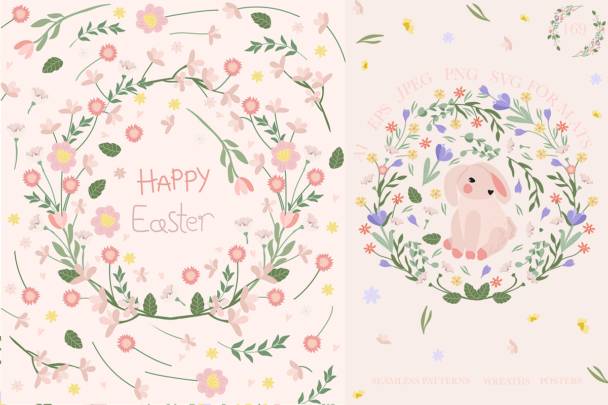Spring Easter, Bunny collections, a Graphic by Usis (Photo 1 of 27)