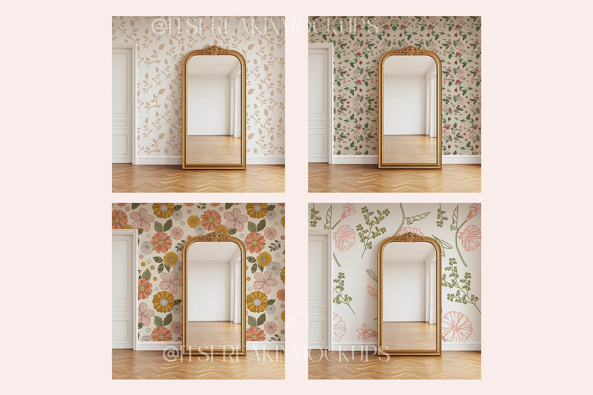 8 Wallpaper Mockup Bundle, a Household Mockup by ItsFreakinMockups (Photo 7 of 9)