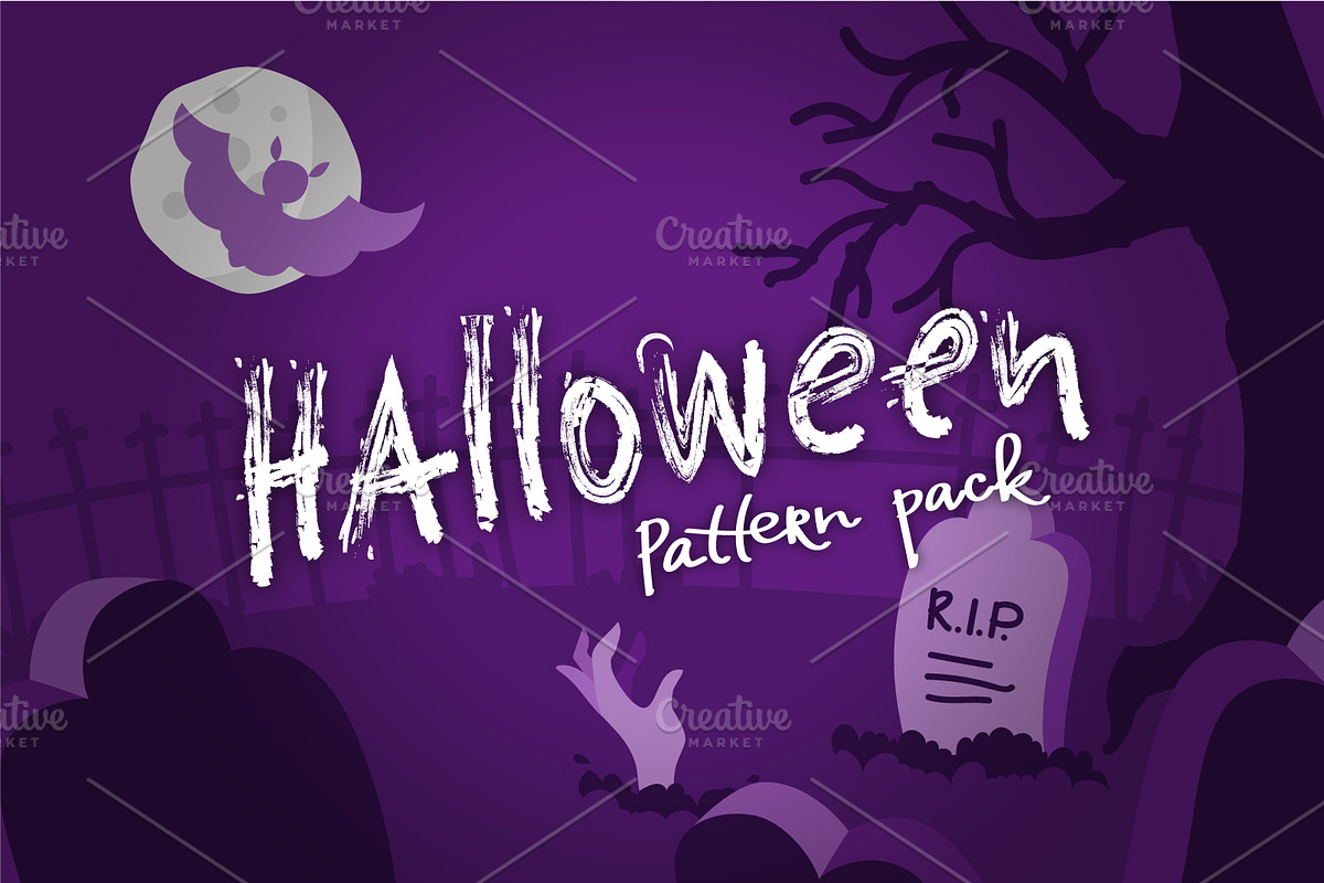 Halloween seamless pattern pack, a Pattern Graphic by OctoPaper (Photo 2 of 7)