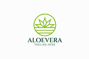 Abstract Aloe Vera Plant Logo Badge, a Branding & Logo Template by Signatoro (Thumbnail 1 of 3)