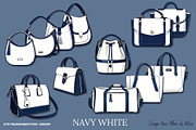 LUXURY HANDBAGS - 24 VECTOR CLIPART, an Object Illustration by Une Affaire de Filles (Thumbnail 3 of 7)