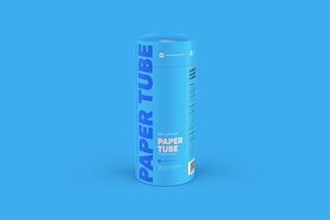 Closed Paper Tube Mockup 103x240mm