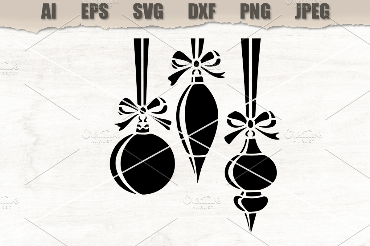 Stencil Christmas Decor Vector, a Decorative Illustration by MARYCRAFTIRIA (Photo 1 of 3)