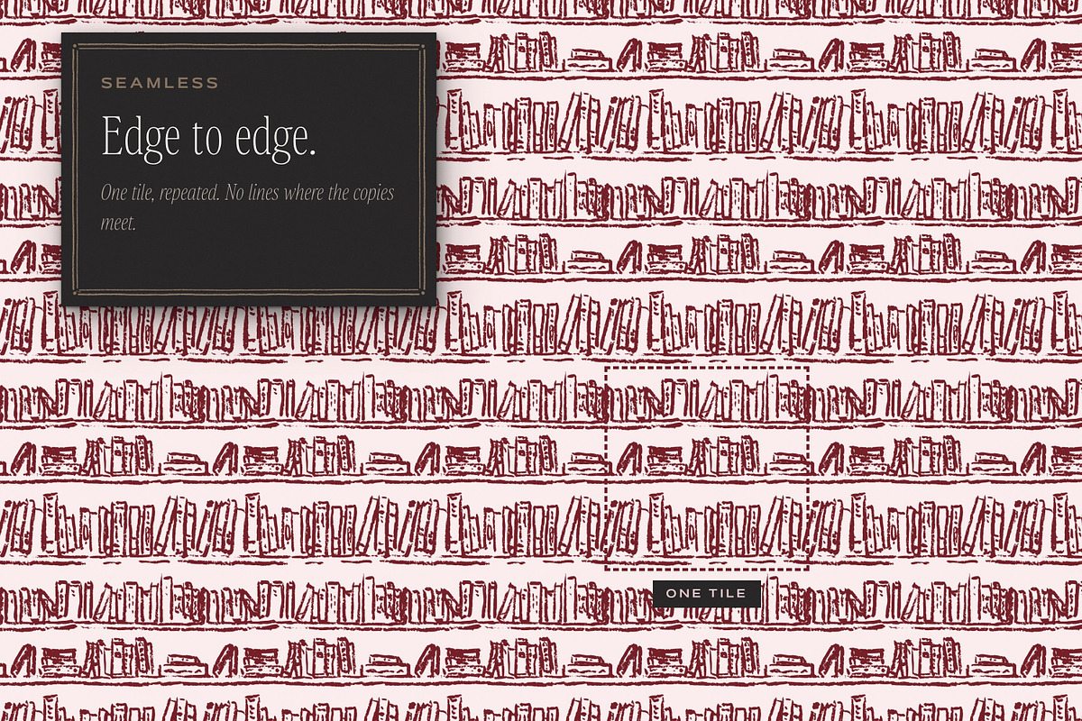 Book & Library Seamless Patterns, a Pattern Graphic by The October Creative (Photo 4 of 12)