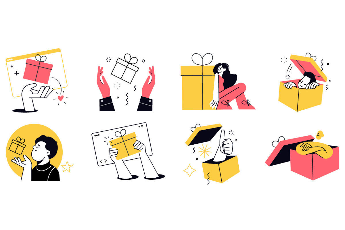 Gift for you concept illustrations, an Illustration by PureSolution (Photo 5 of 6)