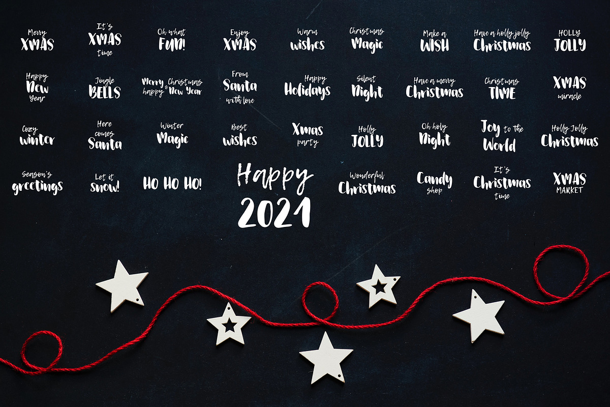 Christmas Cookies & Lettering, a Background Graphic by NKTN graphics (Photo 3 of 13)