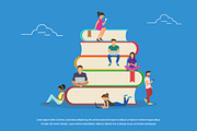 Illustration on the theme of study, a Background Graphic by Tomass2015 (Thumbnail 3 of 4)