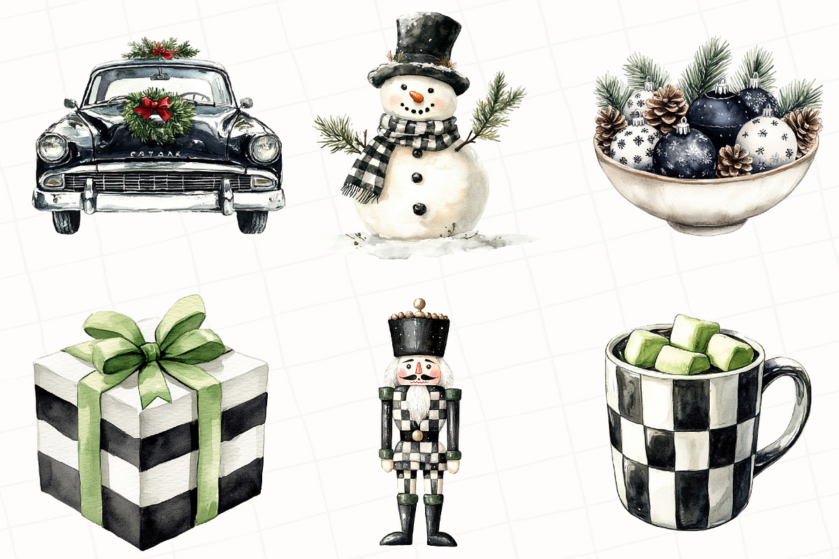 Black and White Holidays Clipart, an Illustration by OK Design (Photo 3 of 5)