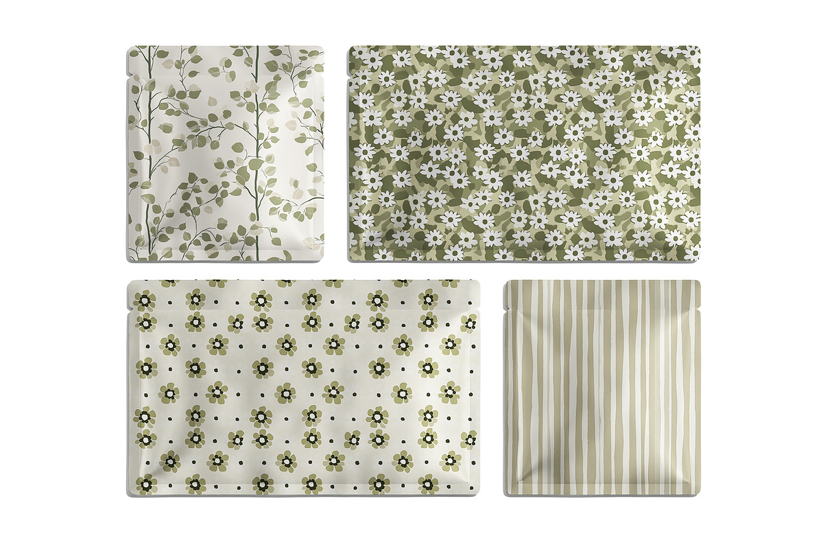 6 Seamless Patterns: Floral & Stripe, a Pattern Graphic by StudioCitra (Photo 4 of 11)