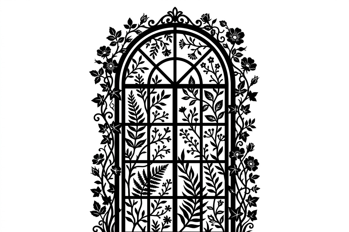 50 Floral French Window Ornament, a Decorative Illustration by Amazin_art (Photo 7 of 35)