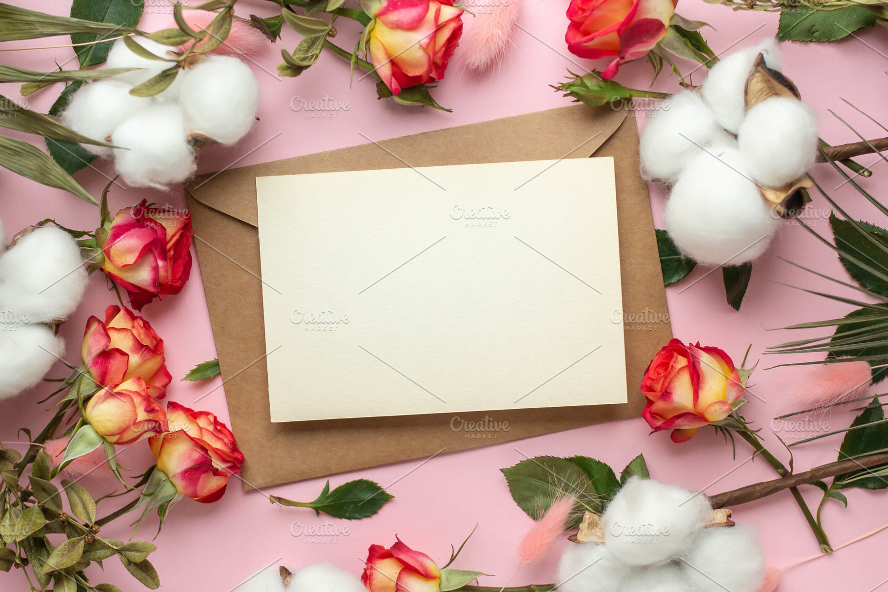 Card with roses stock photo containing background and beautiful, a Holiday Photo by Arymer