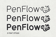 Pen Flow Typeface, a Handwritten Font by softulka (Thumbnail 3 of 7)