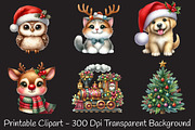 Cute Cartoon Christmas Clipart, an Illustration by RobertsArt (Thumbnail 4 of 7)