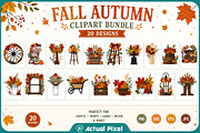Fall Autumn Clipart Bundle, a Seasonal Illustration by Actual Pixel (Thumbnail 1 of 21)