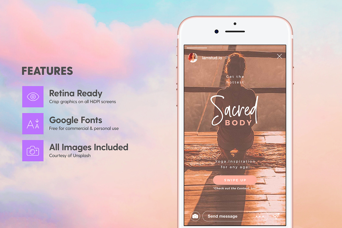 Instagram Stories - Unicorn Yoga Ed, a Social Media Template by The Wedding Shop (Photo 6 of 8)