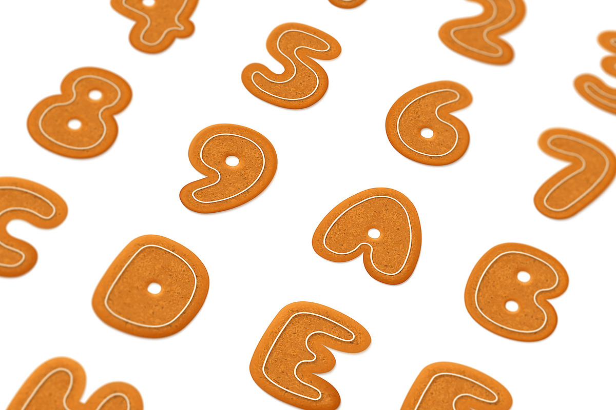 Christmas Cookies Alphabet [Vector], an Object Graphic by Chuhastock (Photo 1 of 9)