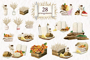 Shavuot Jewish Holiday Clipart, a Seasonal Illustration by Elena Malgina Clipart (Thumbnail 3 of 10)