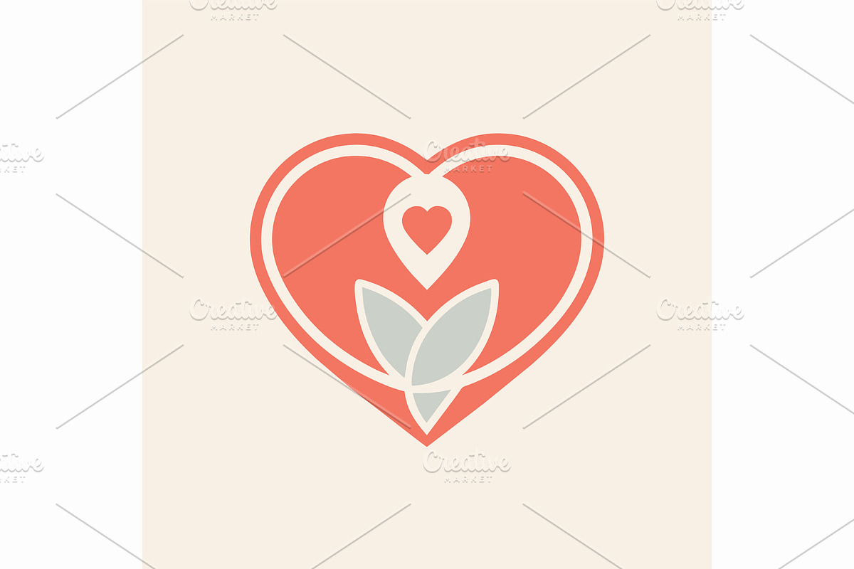 Heart shape enclosing a delicate flo, a Graphic by Iftikhar Alam