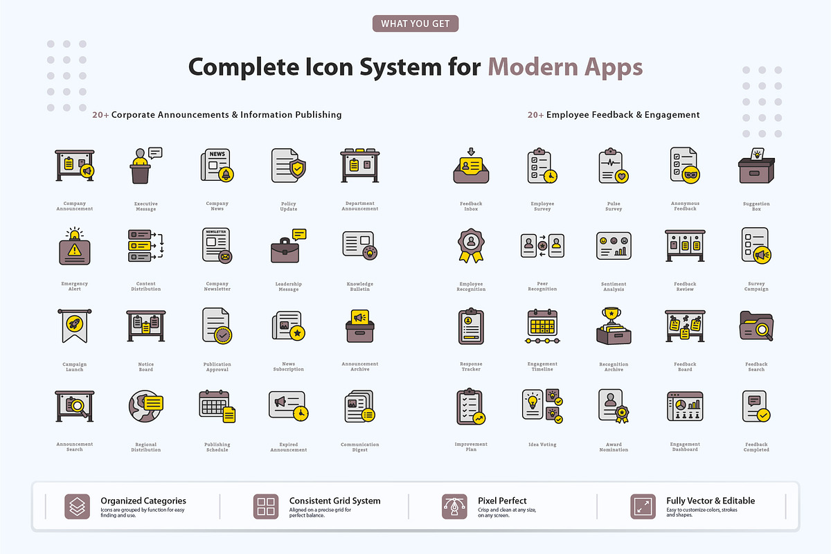 Enterprise Communication Icons, an Outline Icon by vexper (Photo 3 of 7)