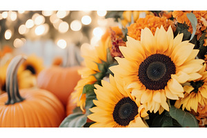 Bright autumn sunflowers and, a Holiday Photo by Lermont51
