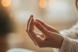 Indoors mindfulness  relaxation, a Photo by Beautiful things