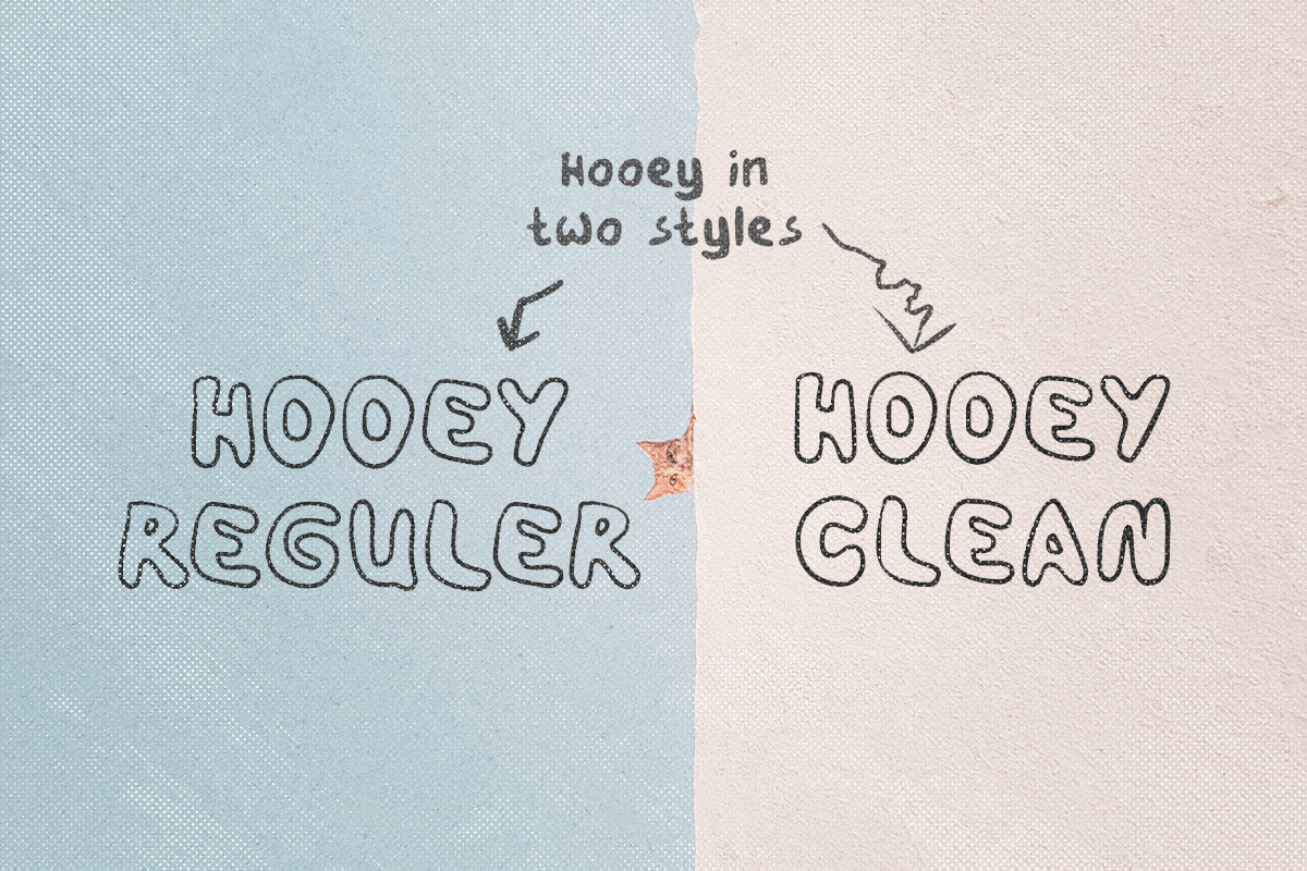 Hooey - Y2K Outline Handwritten, a Sans Serif Font by Dharmas Studio (Photo 10 of 15)