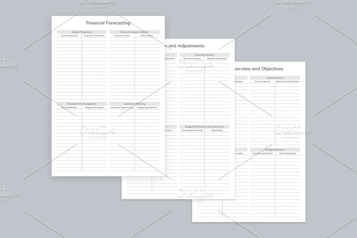 Budget Planner Pages Set V-20, a Stationery Template by shahsoft (Photo 2 of 3)