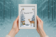 Winter Animal Watercolor Clipart Set, an Animal Illustration by DiashaArt (Thumbnail 22 of 22)