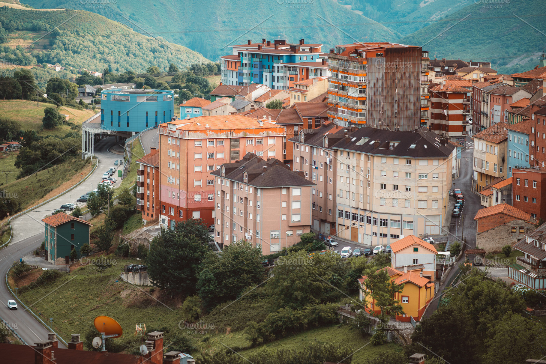 Asturias Mountain Town View, an Architecture Photo by SkyNext