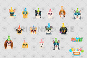 Dog Party Clipart Watercolor, an Animal Illustration by BigCakeBee (Thumbnail 3 of 4)