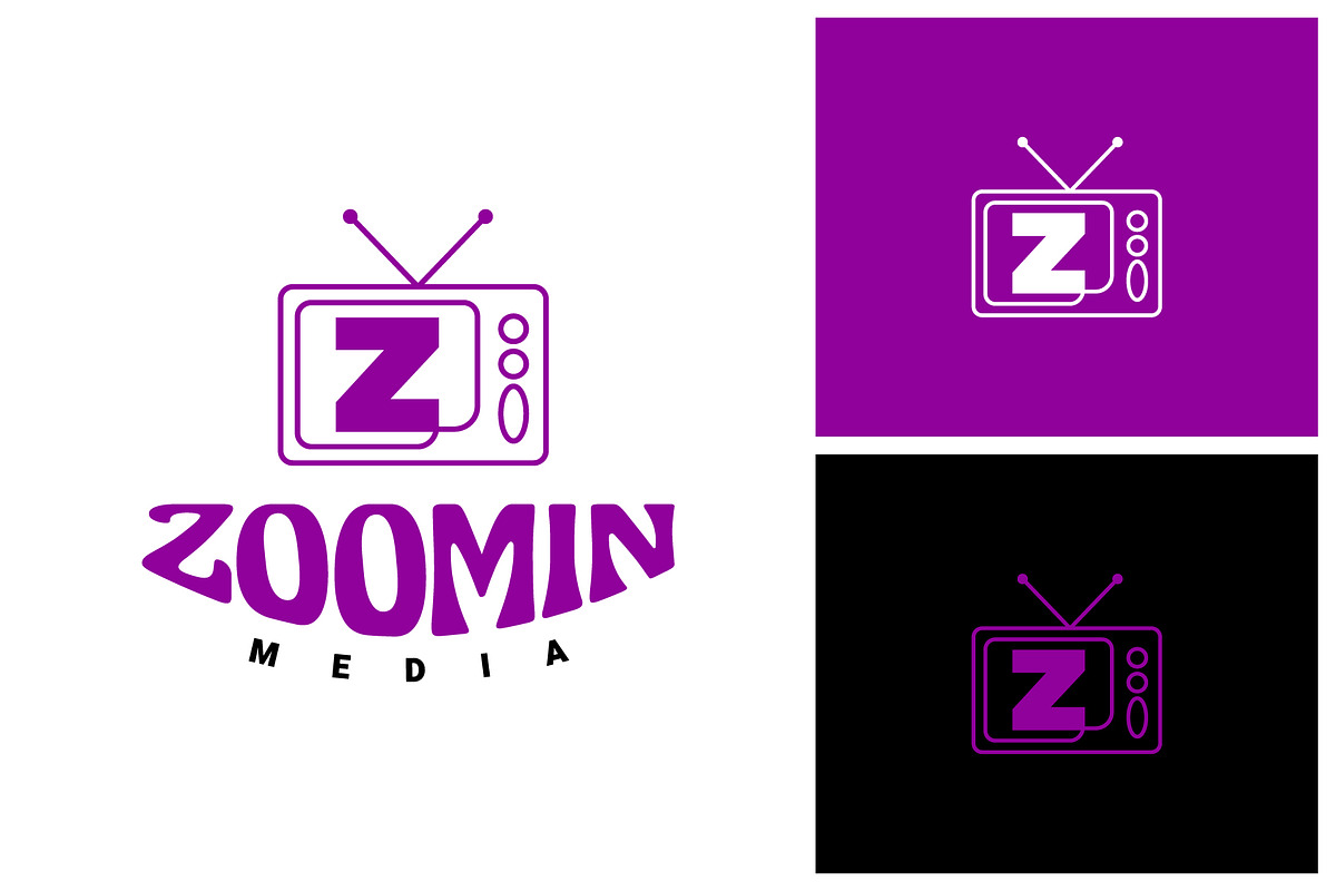Z letter retro tv television logo, a Branding & Logo Template by Atlantis X Nurman Arbai (Photo 2 of 2)