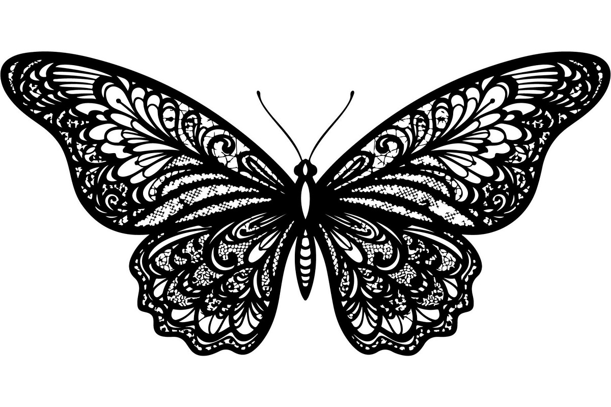 Beautiful Butterfly Silhouette, an Object Graphic by Designer_Momina (Photo 10 of 20)